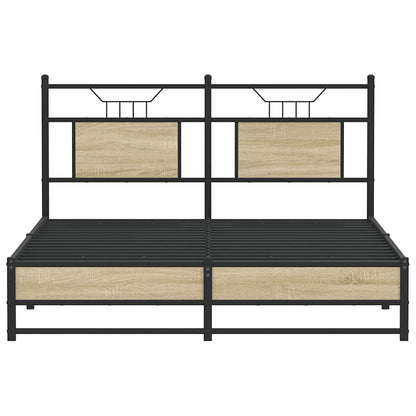 Bedframe zonder matras hout sonoma eikenkleurig 150x200 cm