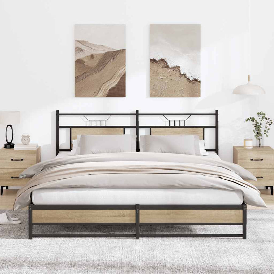 Bedframe zonder matras hout sonoma eikenkleurig 160x200 cm