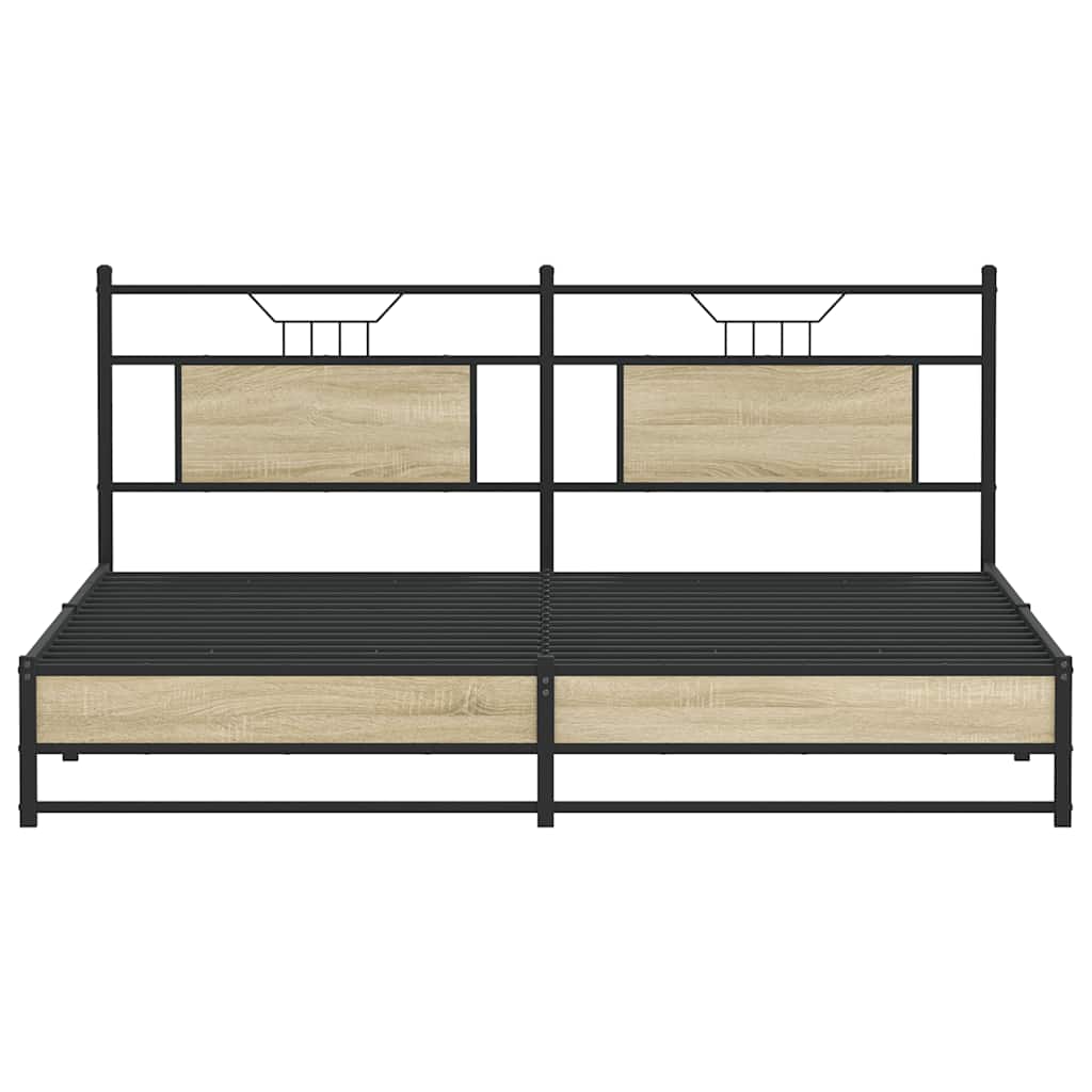 Bedframe zonder matras hout sonoma eikenkleurig 160x200 cm
