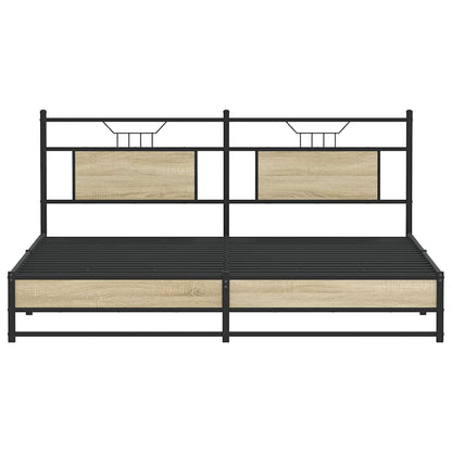 Bedframe zonder matras hout sonoma eikenkleurig 160x200 cm