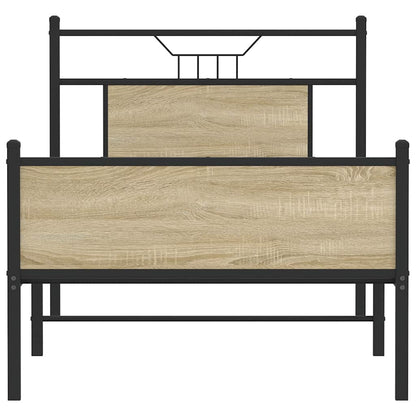 Bedframe zonder matras hout sonoma eikenkleurig 75x190 cm