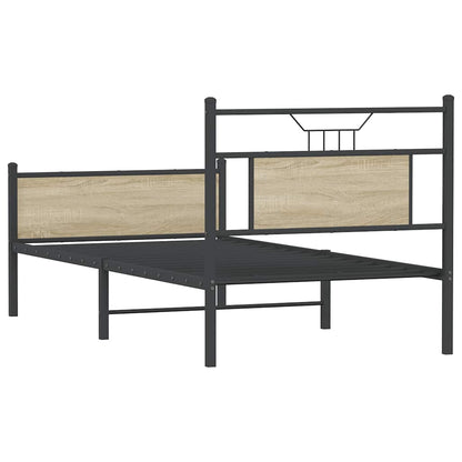 Bedframe zonder matras hout sonoma eikenkleurig 75x190 cm
