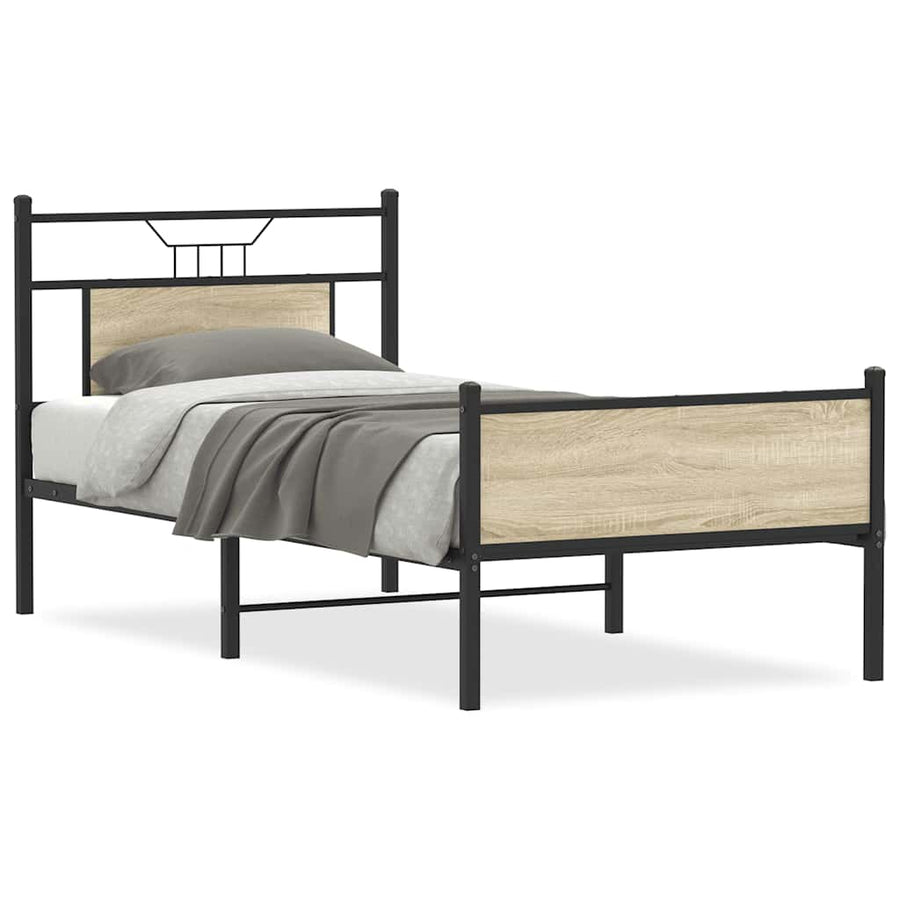 Bedframe zonder matras hout sonoma eikenkleurig 80x200 cm