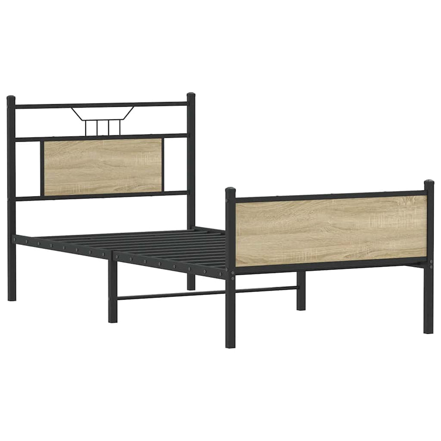 Bedframe zonder matras hout sonoma eikenkleurig 80x200 cm