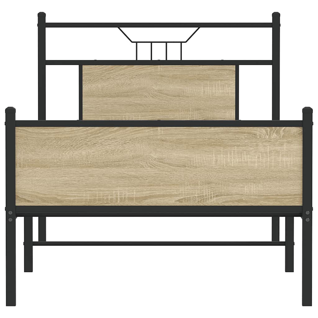Bedframe zonder matras hout sonoma eikenkleurig 80x200 cm