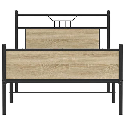 Bedframe zonder matras hout sonoma eikenkleurig 100x190 cm