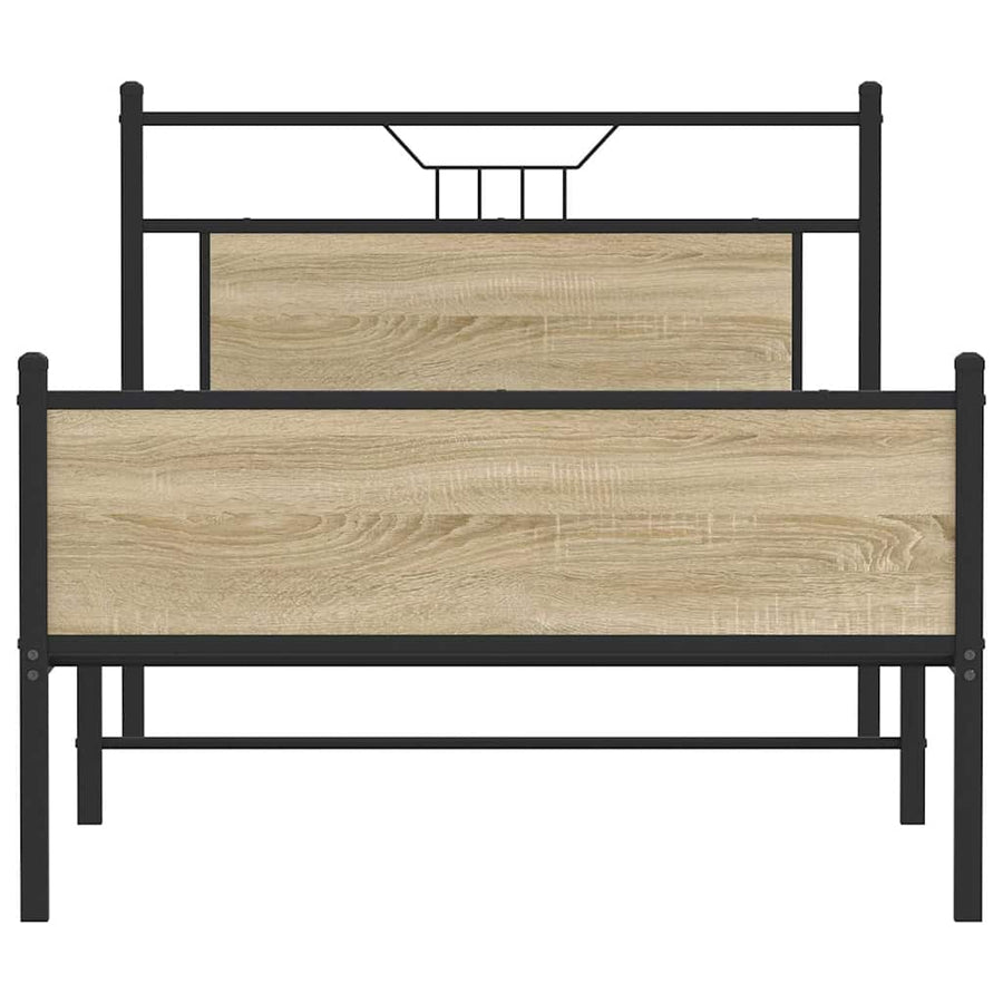 Bedframe zonder matras hout sonoma eikenkleurig 100x190 cm