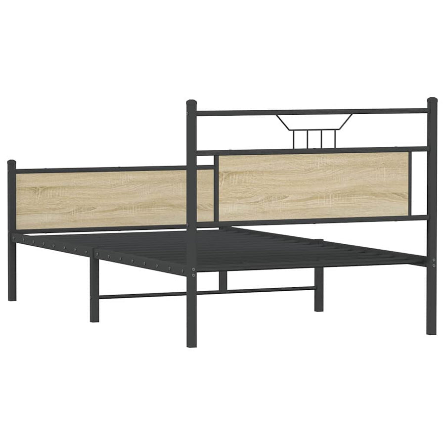Bedframe zonder matras hout sonoma eikenkleurig 100x190 cm