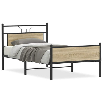 Bedframe zonder matras hout sonoma eikenkleurig 100x200 cm