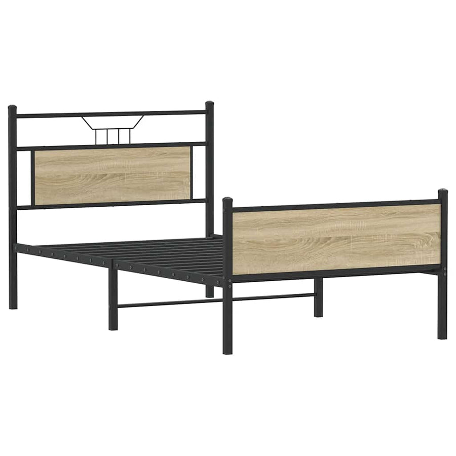 Bedframe zonder matras hout sonoma eikenkleurig 100x200 cm