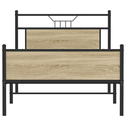 Bedframe zonder matras hout sonoma eikenkleurig 100x200 cm