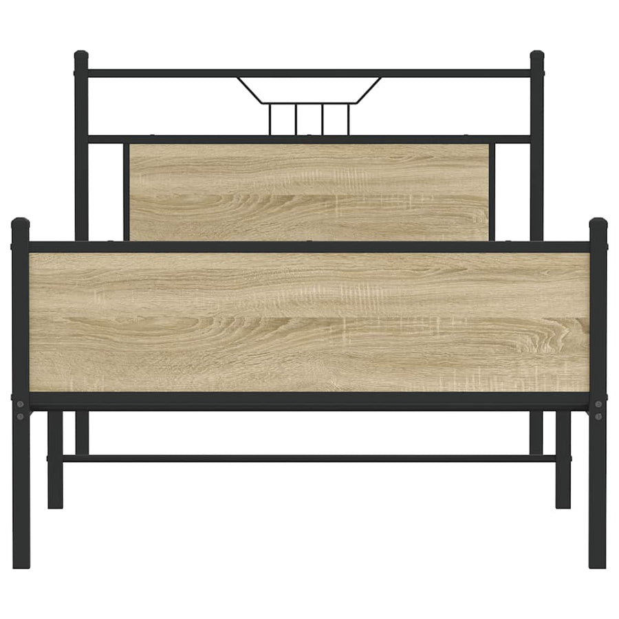 Bedframe zonder matras hout sonoma eikenkleurig 100x200 cm