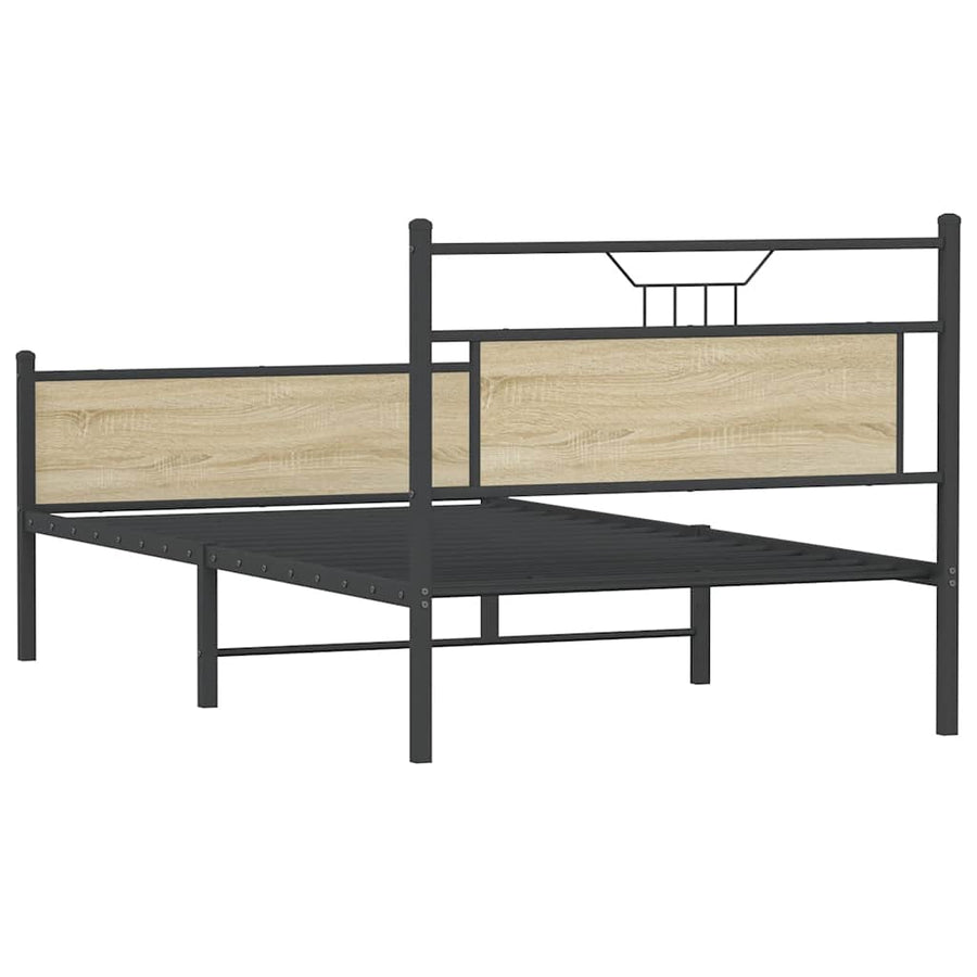 Bedframe zonder matras hout sonoma eikenkleurig 100x200 cm