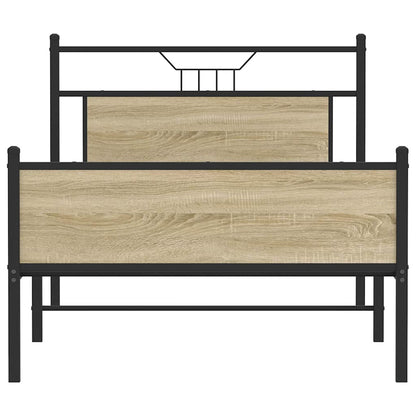 Bedframe zonder matras 107x203cm spaanplaat sonoma eikenkleurig