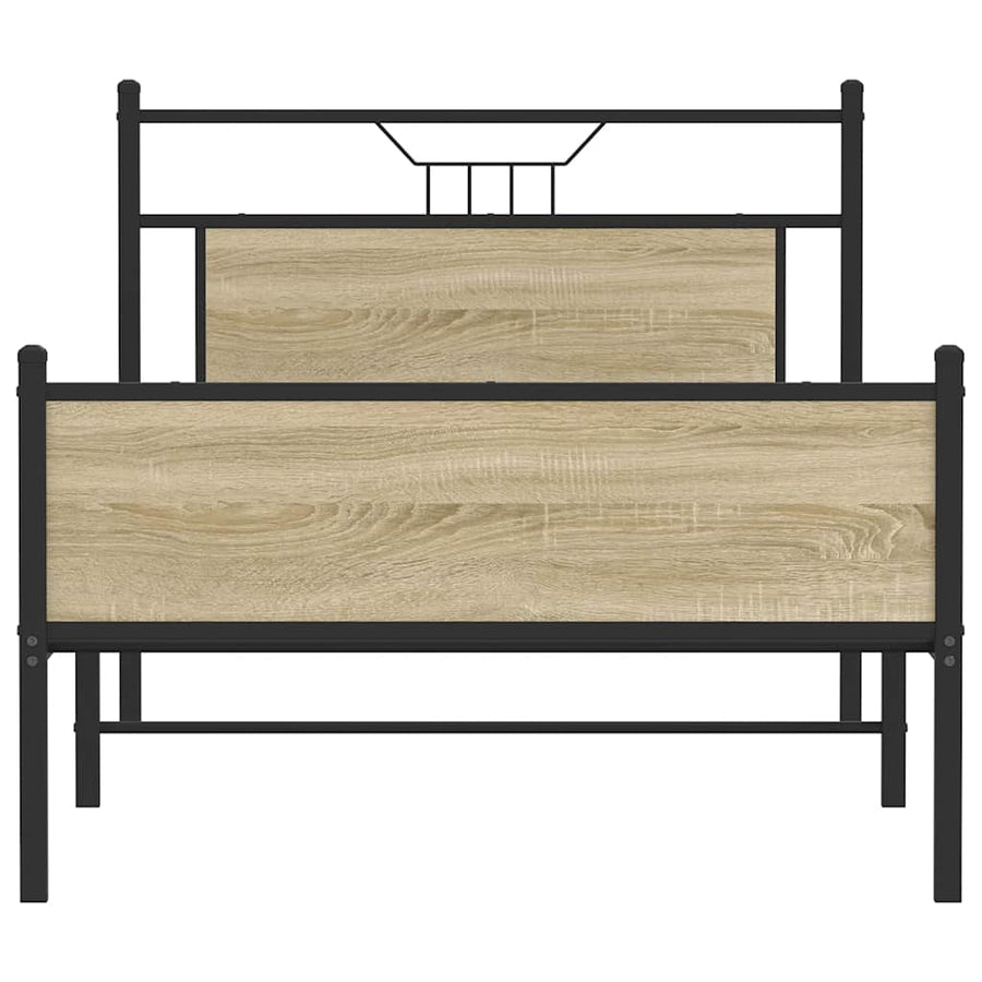 Bedframe zonder matras 107x203cm spaanplaat sonoma eikenkleurig