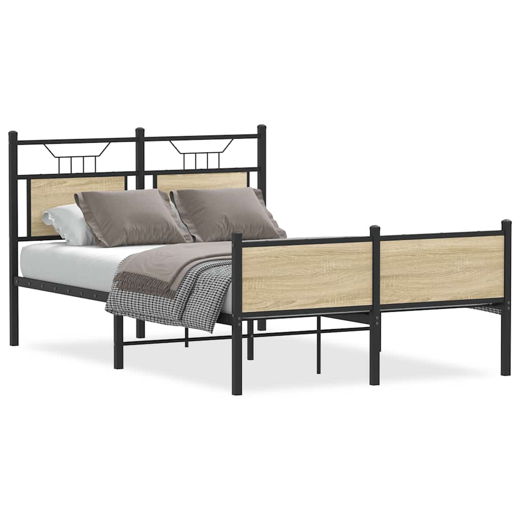 Bedframe zonder matras hout sonoma eikenkleurig 120x190 cm