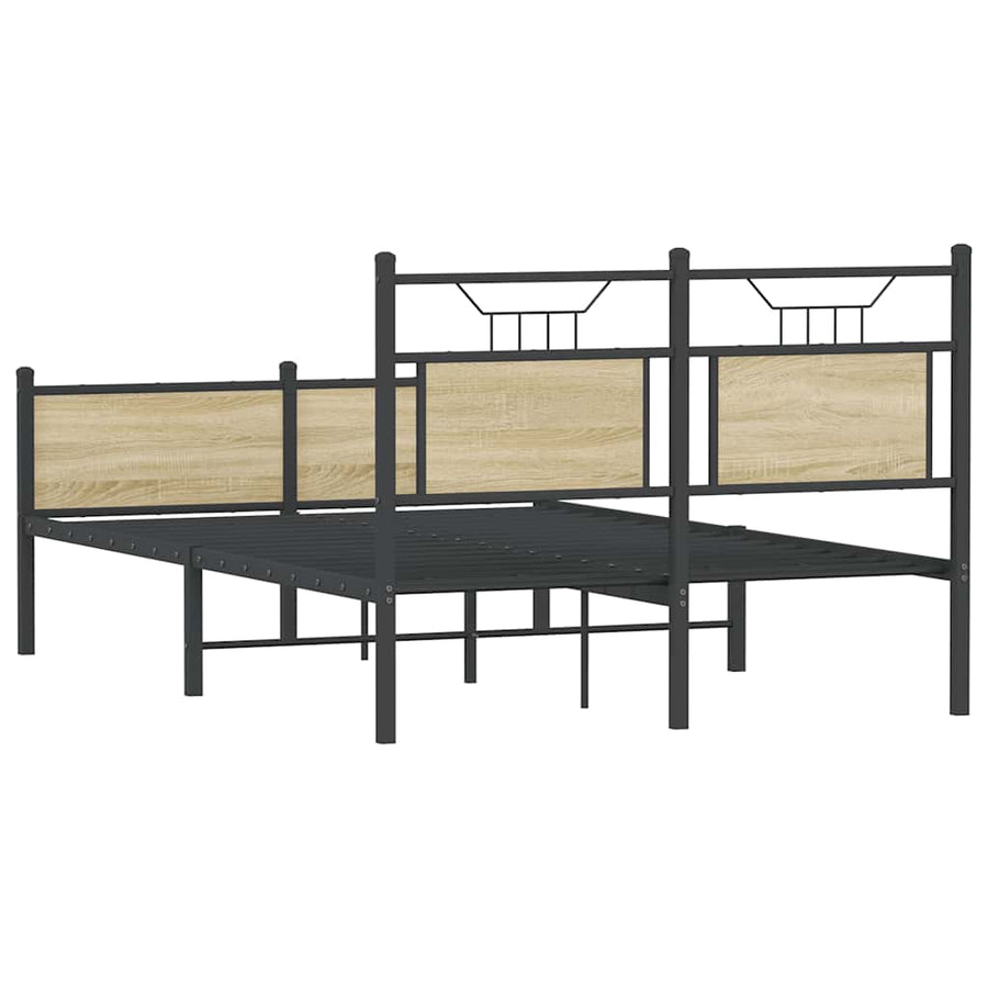 Bedframe zonder matras hout sonoma eikenkleurig 120x190 cm