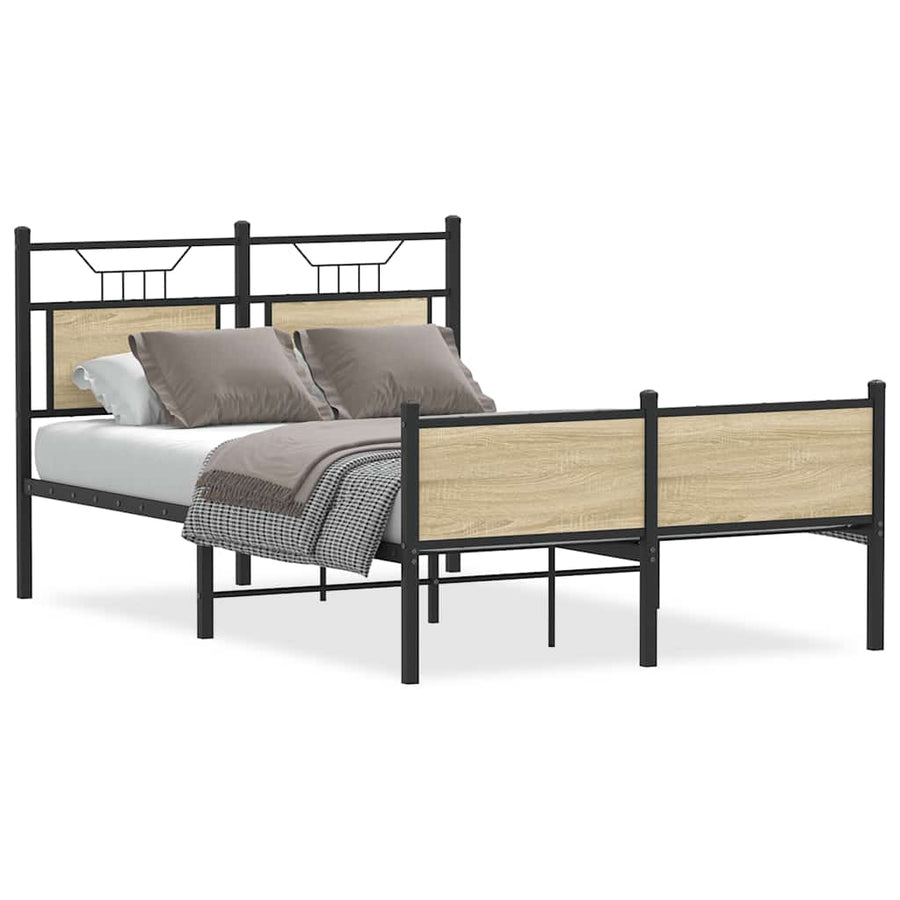 Bedframe zonder matras hout sonoma eikenkleurig 120x200 cm