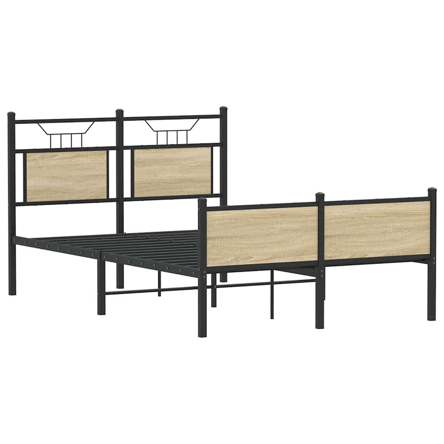 Bedframe zonder matras hout sonoma eikenkleurig 120x200 cm