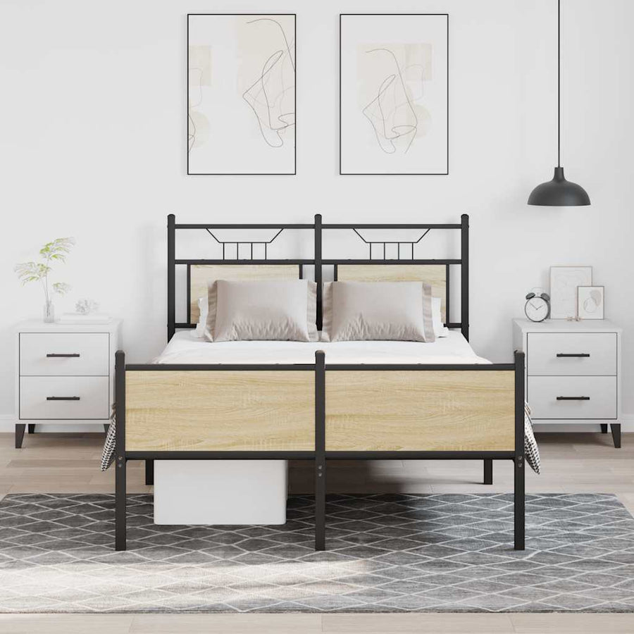 Bedframe zonder matras hout sonoma eikenkleurig 120x200 cm