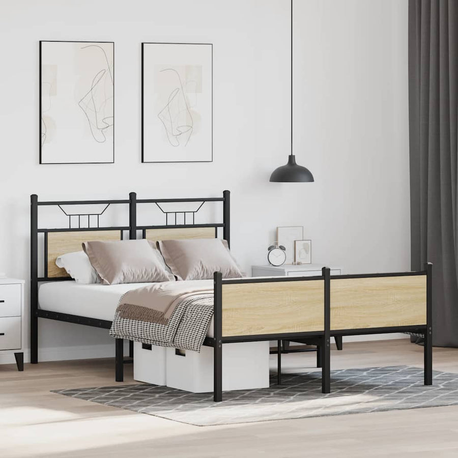 Bedframe zonder matras hout sonoma eikenkleurig 120x200 cm