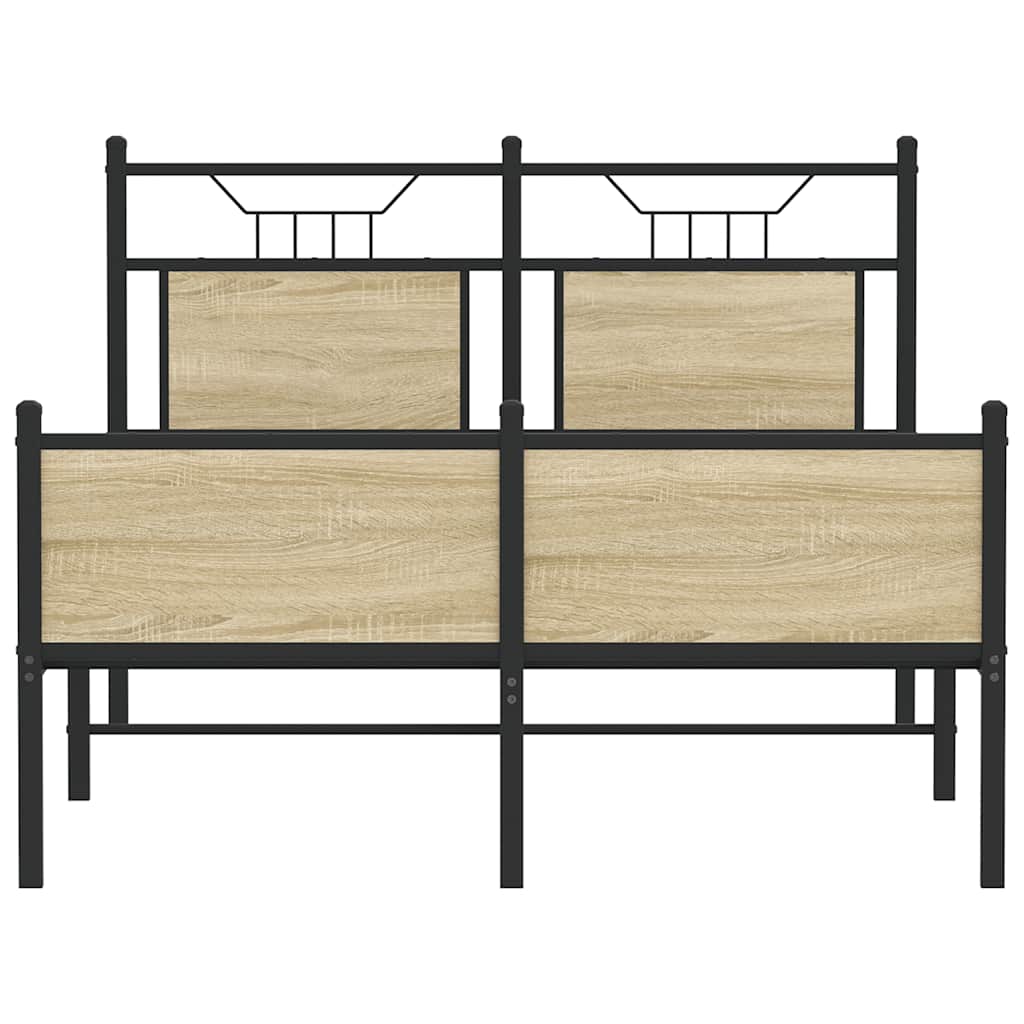 Bedframe zonder matras hout sonoma eikenkleurig 120x200 cm