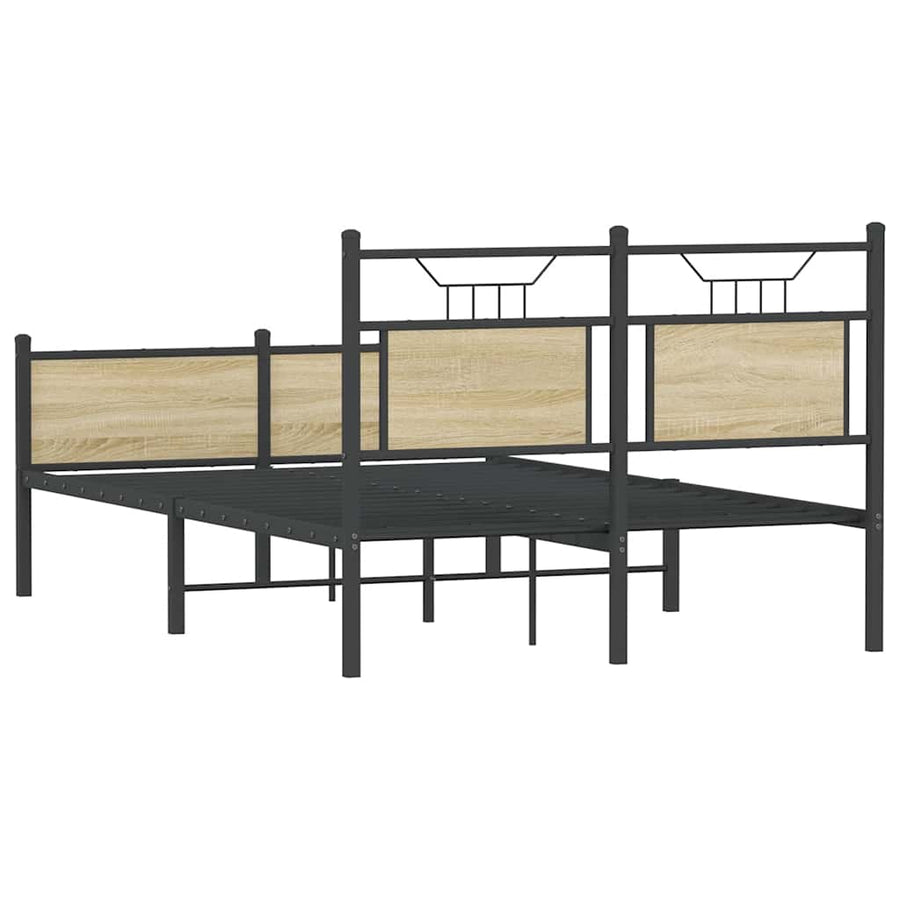 Bedframe zonder matras hout sonoma eikenkleurig 120x200 cm