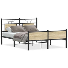 Bedframe zonder matras hout sonoma eikenkleurig 137x190 cm
