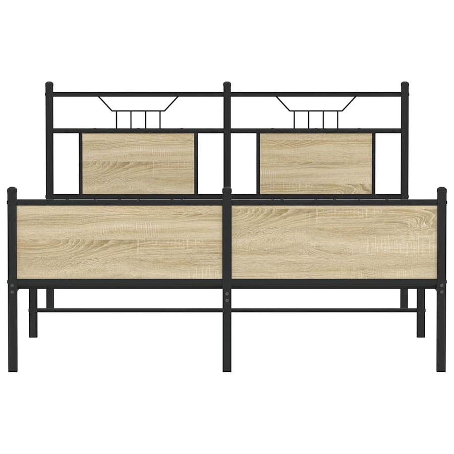 Bedframe zonder matras hout sonoma eikenkleurig 137x190 cm