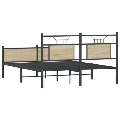 Bedframe zonder matras hout sonoma eikenkleurig 137x190 cm