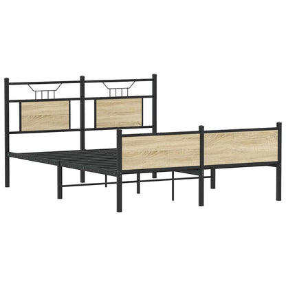 Bedframe zonder matras hout sonoma eikenkleurig 140x190 cm
