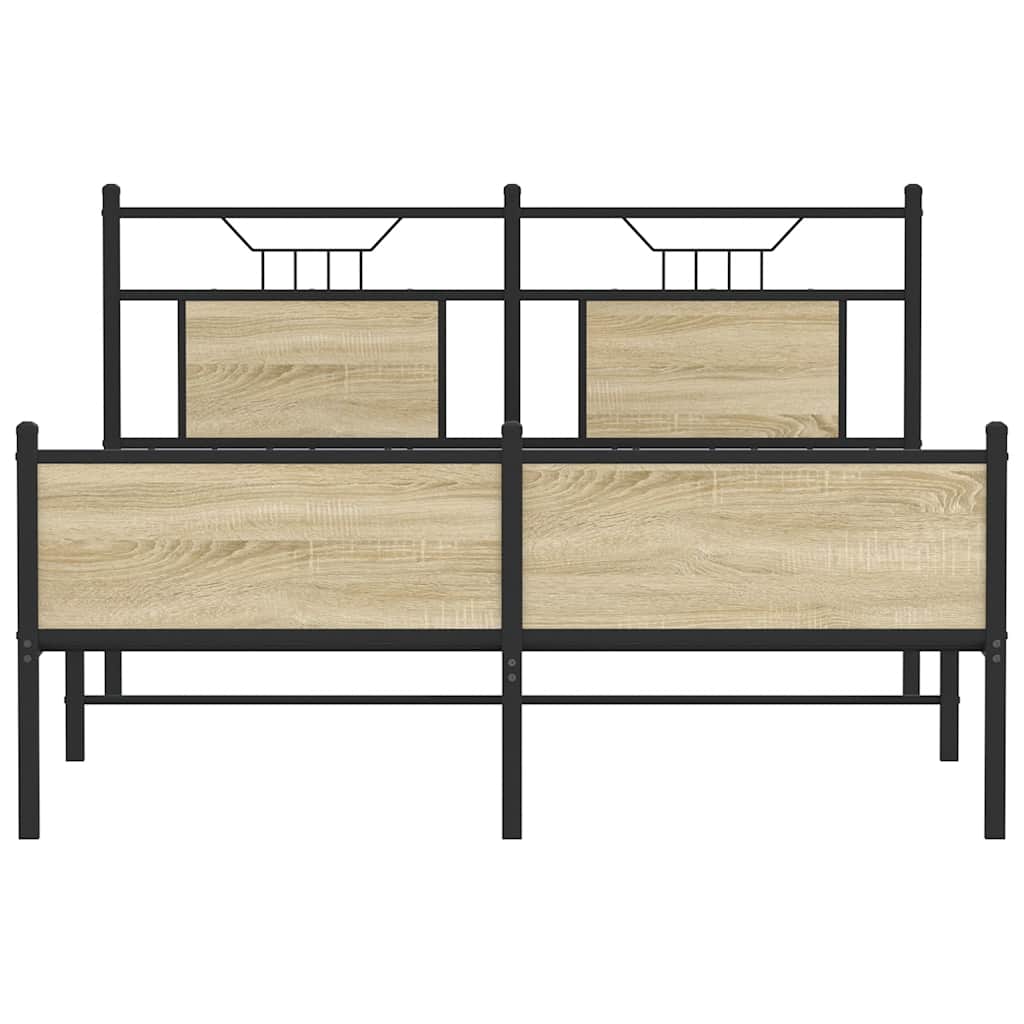 Bedframe zonder matras hout sonoma eikenkleurig 140x190 cm