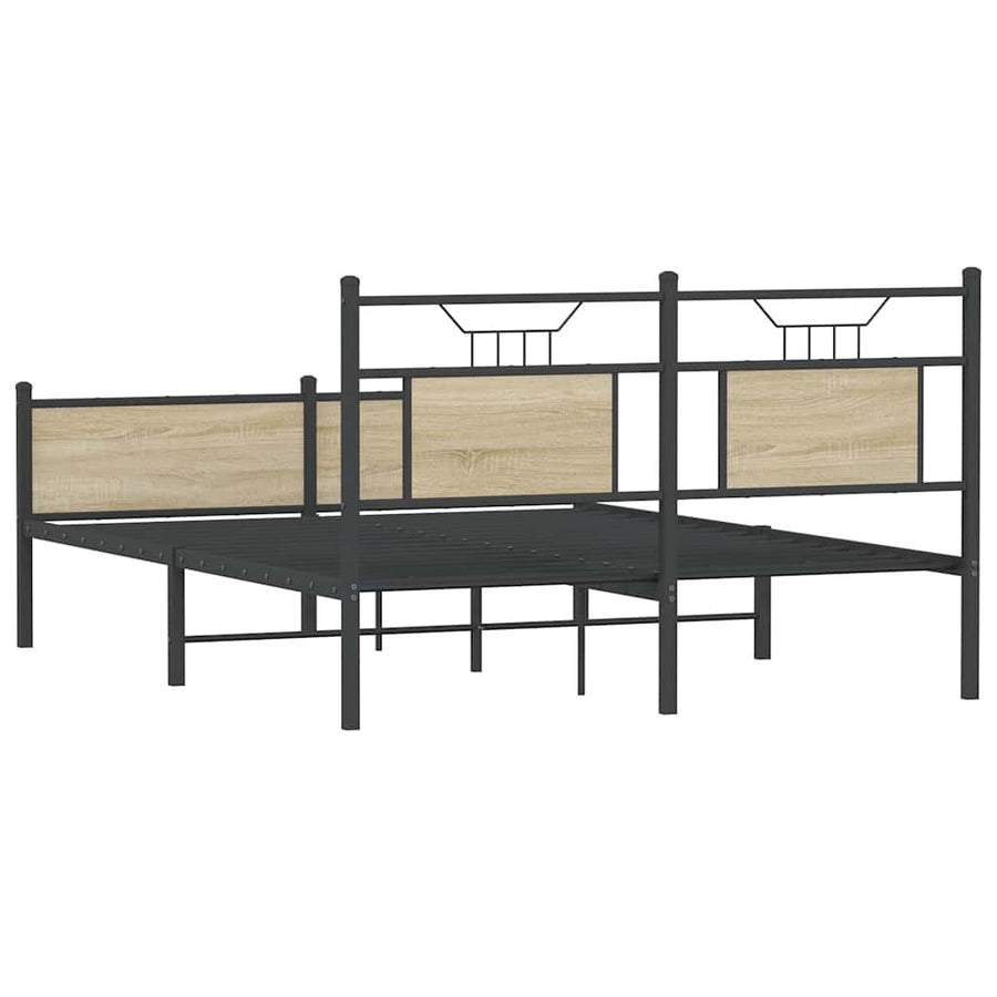 Bedframe zonder matras hout sonoma eikenkleurig 140x190 cm