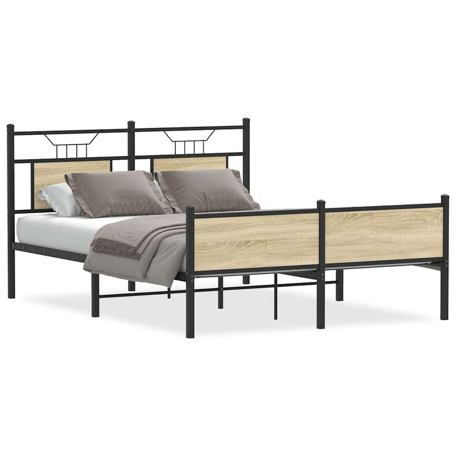 Bedframe zonder matras hout sonoma eikenkleurig 140x200 cm