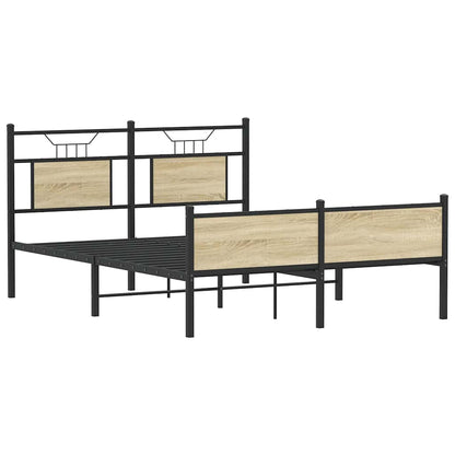 Bedframe zonder matras hout sonoma eikenkleurig 140x200 cm