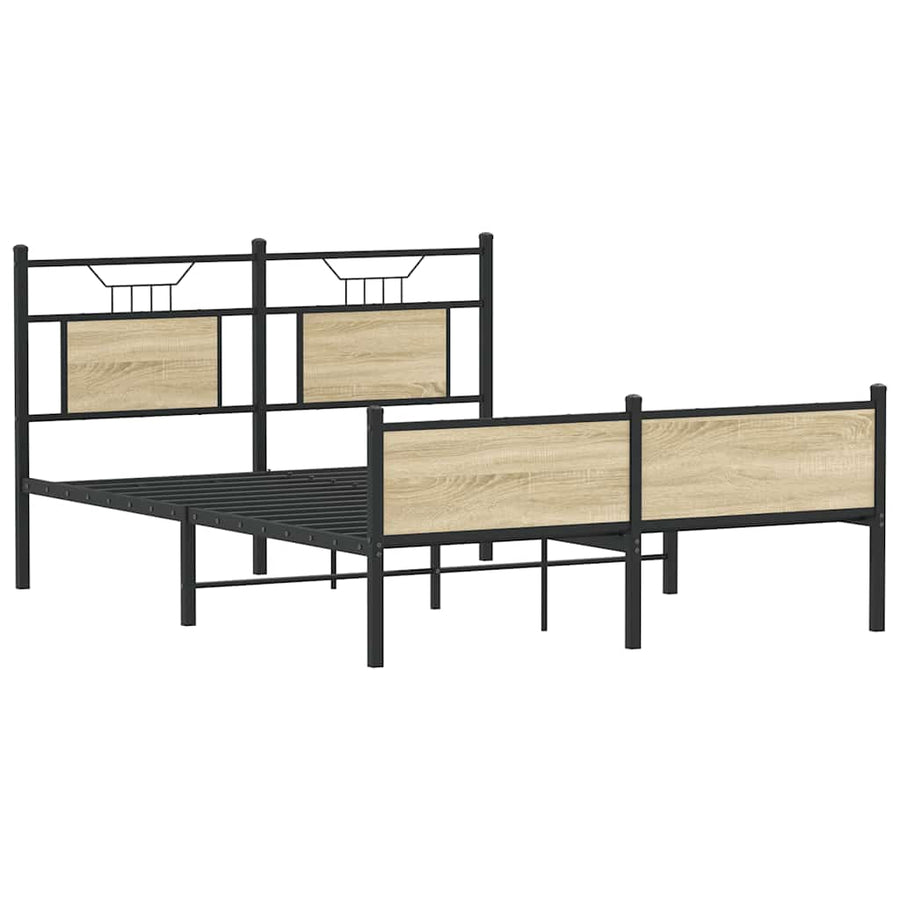 Bedframe zonder matras hout sonoma eikenkleurig 150x200 cm