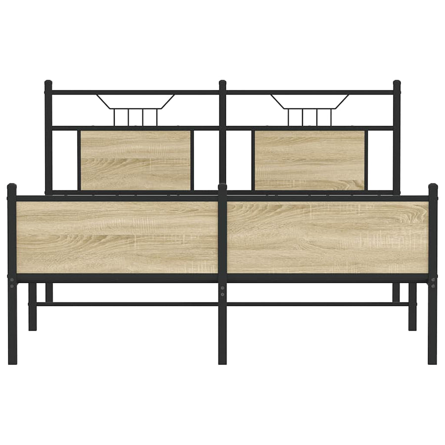 Bedframe zonder matras hout sonoma eikenkleurig 150x200 cm
