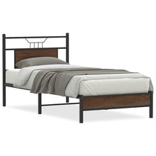 Bedframe Zonder Matras Bewerkt Hout 80 x 200 cm bruin eikenkleur