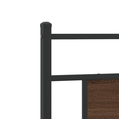 Bedframe Zonder Matras Bewerkt Hout 80 x 200 cm bruin eikenkleur