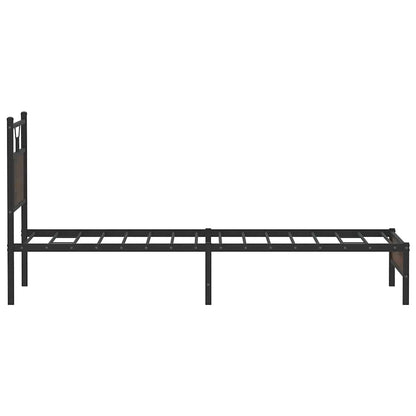 Bedframe Zonder Matras Bewerkt Hout 90 x 190 cm bruin eikenkleur