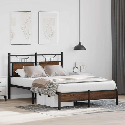 Bedframe Zonder Matras Bewerkt Hout 120 x 200 cm bruin eikenkleur