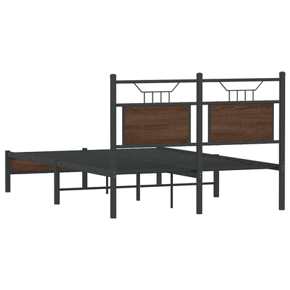 Bedframe Zonder Matras Bewerkt Hout 120 x 200 cm bruin eikenkleur