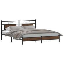 Bedframe Zonder Matras Bewerkt Hout 160 x 200 cm bruin eikenkleur