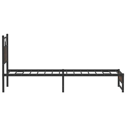 Bedframe Zonder Matras Bewerkt Hout 80 x 200 cm bruin eikenkleur