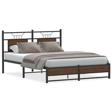 Bedframe Zonder Matras Bewerkt Hout 140 x 200 cm bruin eikenkleur