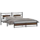 Bedframe 160x200 cm bewerkt hout bruin