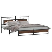 Bedframe Zonder Matras Bewerkt Hout 160 x 200 cm bruin eikenkleur