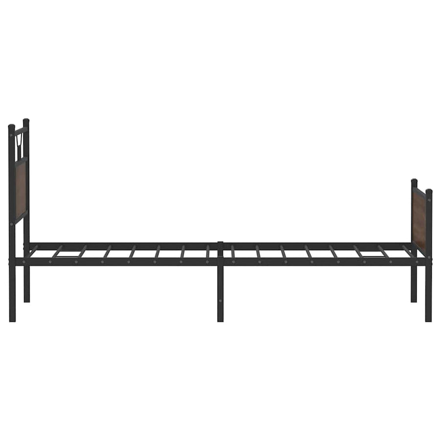 Bedframe Zonder Matras Bewerkt Hout 80 x 200 cm bruin eikenkleur