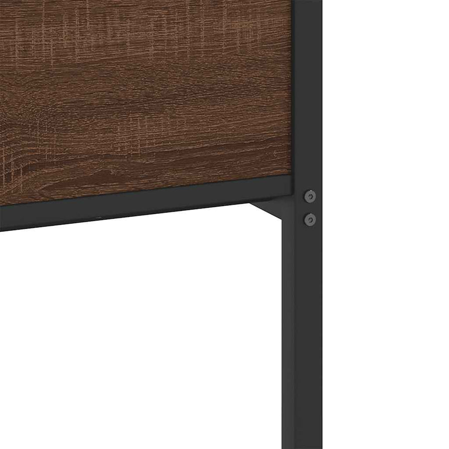 Bedframe Zonder Matras Bewerkt Hout 80 x 200 cm bruin eikenkleur