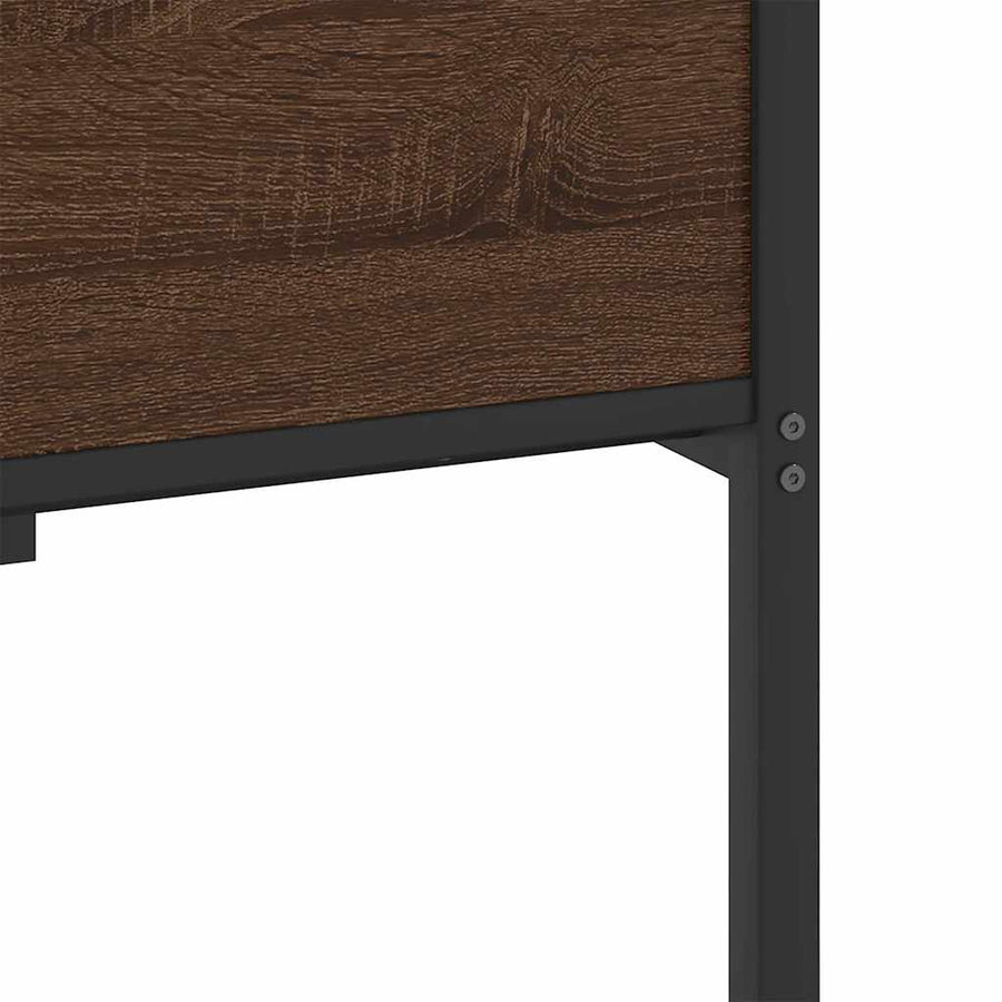 Bedframe Zonder Matras Spaanplaat Ig 107 x 203 cm bruin eikenkleur